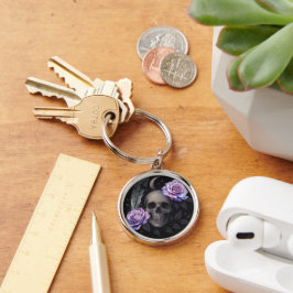 PAARSE SCHEDEL SLEUTELHANGER