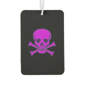 Paarse Schedel zwarte auto luchtverfrisser (Achterkant)