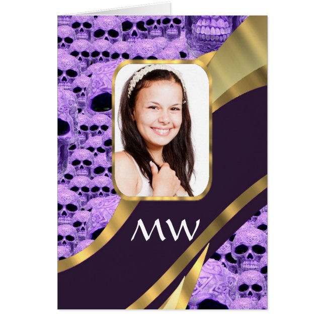 Paarse schedelcollage (Voorkant)