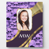 Paarse schedelcollage fotoplaat (Voorkant)