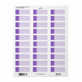 Paarse schedelpatroon. etiket (Full Sheet)
