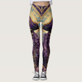 Paarse-schedelpiraat Leggings (Voorkant)