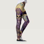 Paarse-schedelpiraat Leggings (Rechts)