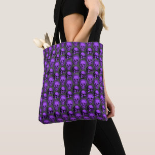 Paarse Schedels en Zonnebloem Serie Ontwerp 1 Tote Bag