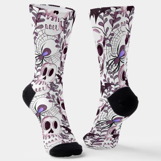 Paarse schedels, vleermuizen en sorteren sokken (Gebogen)