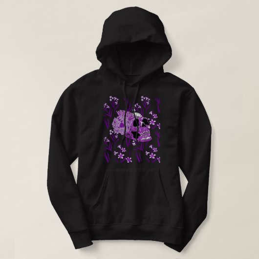 Paarse schedelventiel hoodie (Design voorkant)