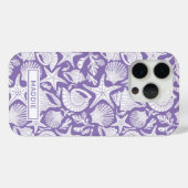 Paarse Schelpen Gepersonaliseerd Case-Mate iPhone Case (Achterkant (horizontaal))