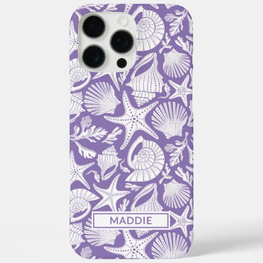 Paarse Schelpen Persoonlijk Case-Mate iPhone Case (Achterkant)