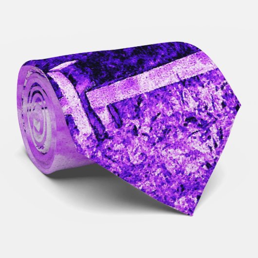 Paarse Schilderachtig Uitzicht Stropdas (Opgerold)