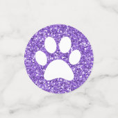 Paarse schilderafdrukken Puppy Kat Glitter Animal  Confetti (Kleine voorkant)