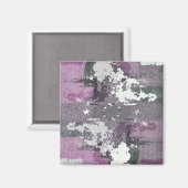 Paarse Schilderij Moderne Kunst Illustratie Magnet (Voorkant / Achterkant)
