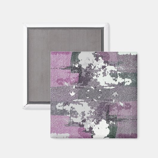 Paarse Schilderij Moderne Kunst Illustratie Magnet (Voorkant / Achterkant)