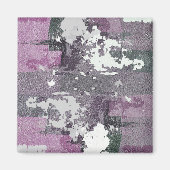 Paarse Schilderij Moderne Kunst Illustratie Magnet (Voorkant)
