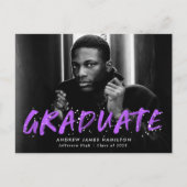 Paarse schilderplaatfotograafpartij uitnodiging briefkaart (Voorkant)