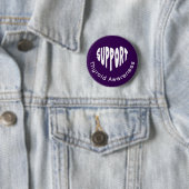 Paarse Schildklier Bewustzijn Knop Ronde Button 5,7 Cm (In situ)