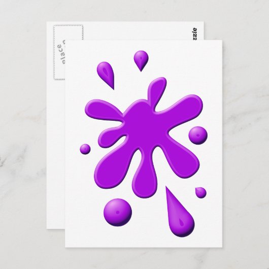 Paarse schildpad briefkaart (Voorkant / Achterkant)