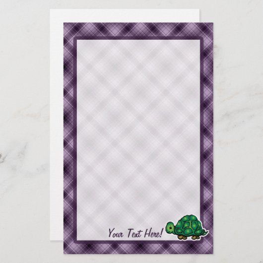 Paarse schildpad briefpapier (Voorkant / Achterkant)