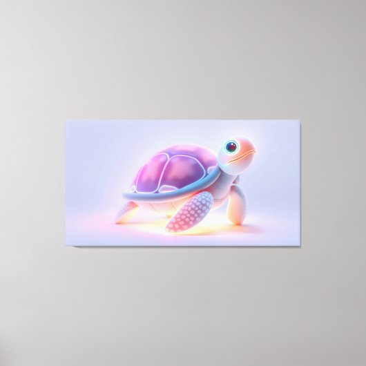 Paarse Schildpad Canvas Afdruk (Voorkant)