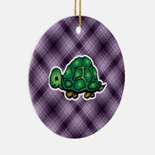 Paarse schildpad keramisch ornament (Rechts)