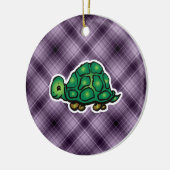 Paarse schildpad keramisch ornament (Links)