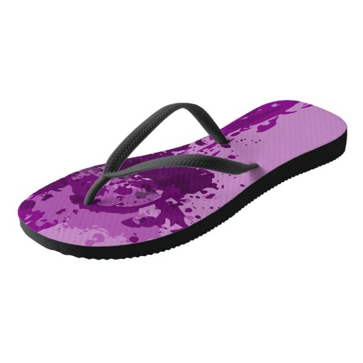 Paarse schildpad - levering van een bruiloft - teenslippers (Schuin)