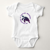 Paarse schildpad OMA Romper (Voorkant)