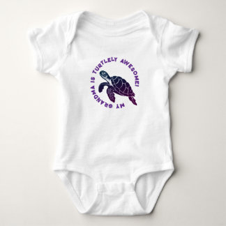 Paarse schildpad OMA Romper