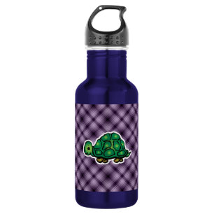 Paarse schildpad waterfles