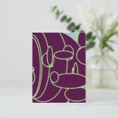 paarse schimmels briefkaart (Staand voorkant)