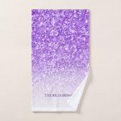 Paarse schittering bad handdoek (Handdoek)