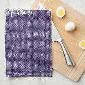 Paarse schittering theedoek (Quarter Fold)