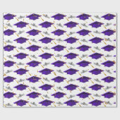 Paarse scholingscentra met diploma's cadeaupapier (Vlak)