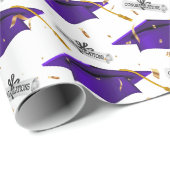 Paarse scholingscentra met diploma's cadeaupapier (Rol Hoek)