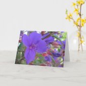 Paarse Schoonheden Kaart (Gele Bloem)