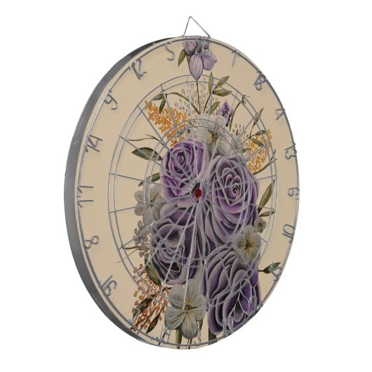 Paarse schoonheid dartbord (Voorkant Links)