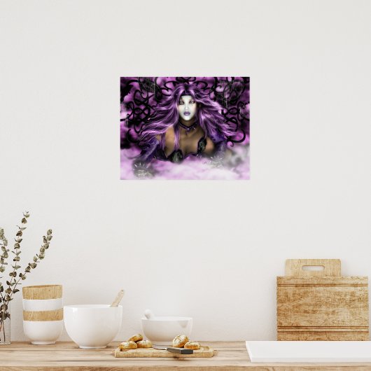 Paarse schoonheid - Fantasy Art Print (Keuken)