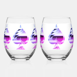 Paarse schoppen wijnglazen set wijnglas zonder voet