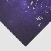 Paarse Schorpioen van dierenriem | Kosmische Astro Tissuepapier (Detail)