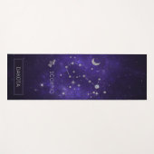 Paarse Schorpioen van dierenriem | Kosmische Astro Yogamat (Voorkant (horizontaal))