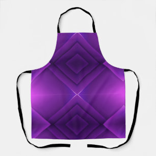 Paarse schort met een geometrisch diamantpatroon
