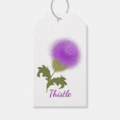 Paarse Schotse distel gepersonaliseerd Cadeaulabel (Voorkant)