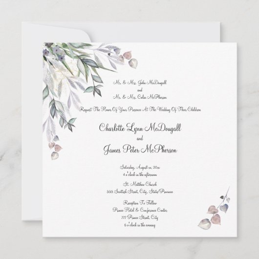 Paarse Schotse heide bruiloft (Voorkant)