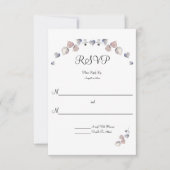 Paarse Schotse heide bruiloft RSVP Kaartje (Voorkant)