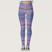 Paarse Schotse speldenstaart Leggings (Voorkant)