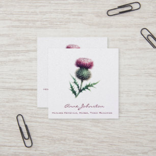 Paarse Schotse Thistle Square Visitekaartje