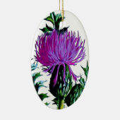 Paarse Schotse tuin Thistle Keramisch Ornament (Rechts)
