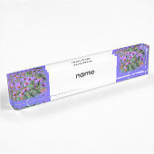 paarse schrijftafel naambordje