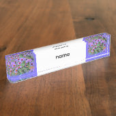 paarse schrijftafel naambordje (Zijkant)