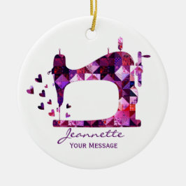 Paarse schrootnaaimachine voor patchwork keramisch ornament