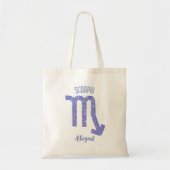  Paarse Scorpio Astrology Sign Personated Tote Bag (Voorkant)
